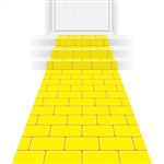 Whether you're off to OZ or just looking for a striking entrance for your guests, this Yellow Brick Runner is sure to never lead you astray.  This 10 foot long, 2 foot wide runner is great for indoor and outdoor use and includes  double stick tape.
