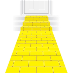 Whether you're off to OZ or just looking for a striking entrance for your guests, this Yellow Brick Runner is sure to never lead you astray.  This 10 foot long, 2 foot wide runner is great for indoor and outdoor use and includes  double stick tape.
