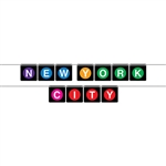 The big Apple, City that Never Sleeps, Fun City - whatever you call it New York City is the place to be!   Top your decor off with this New York City Streamer.  Easy to hang with the included 12 feet of cord,