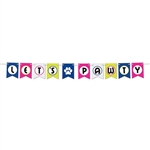 Let your party go to the dogs . . .and cats with this this fun Let's Pawty Streamer!  The streamer comes with 12 feet of cord to make hanging easy and includes 10 4.5 x 6 inch cards.  Printed one side on high quality cardstock.