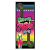 You'll have the grooviest party on the block with this 70's Groovy Party Door Cover.  Use it on the front door so the cool cats know where the party is or use it inside on a door or wall for that 70's neon look.