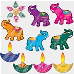 Whether you call it Diwali, Divali, Deepavali, or Deepawali; these beautiful Foil Diwali Cutouts are sure to shine and sparkle during your festival of lights.  Each package comes with 10 pieces ranging in size from 10 to 11.5 inches.