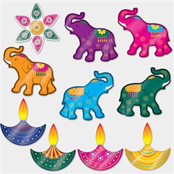 Whether you call it Diwali, Divali, Deepavali, or Deepawali; these beautiful Foil Diwali Cutouts are sure to shine and sparkle during your festival of lights.  Each package comes with 10 pieces ranging in size from 10 to 11.5 inches.
