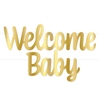 Foil Welcome Baby Streamer - Gold