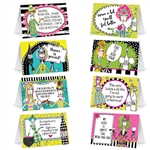 Add more tongue-in-cheek fun to your next party by inviting Dolly Mama!  These fun and colorful table cards are sure to make your guests grin as they take their places.  Each package comes with 8 cards, printed both sides.