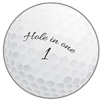 Here's a great way to get the golfer in your family off the links - throw them a golf themed party!  This "Hole in One" cut out will look fantastic as part of your party's theme.  Printed both sides on high quality cardstock, measures 10" in diameter.