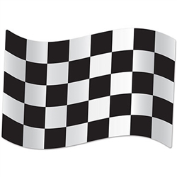 Everyone's a winner with these Jumbo Checkered Flag Cutouts!  You next racing themed party will be the first across the Amazing Party finish line when you include the striking jumbo signs in your decor.  Sold two cutouts per package,.