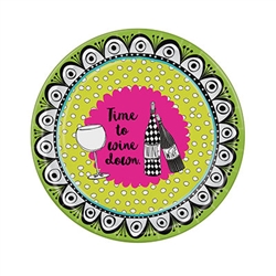 Dolly Mama says - "Time to 'Wine' Down".  Who's going to argue?  A Dolly Mama's theme for your next party is sure to have your guests relaxed and enjoying themselves! Sold 8 - 9 inch plates per package.