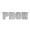 Add classic sparkle and shine to your Prom decorations!  This glitters prom streamer is 14 inches tall and 6 feet long.  Includes 12 feet of black ribbon to make hanging easy.  Simple assembly is required.  Reusable with care.