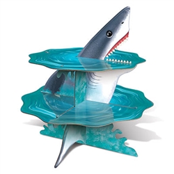 Looking for just the right touch for your Under The Sea themed dessert table?  Celebrating "Shark Week" and can't find just the right table accessory?  This Shark Cupcake Stand is just what you need!