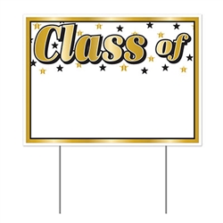Whether your celebrating a graduation or a reunion, we've got you covered with this all weather "Class Of" Yard Sign.
Just add the class year and you're ready to party!