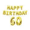 Happy Birthday 60 Balloon Streamer