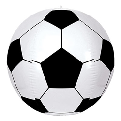Make a big impression at your soccer themed party with 28 inch diameter inflatable Soccer Ball!  Easy to hang and a fun focal point.  Reusable with care.