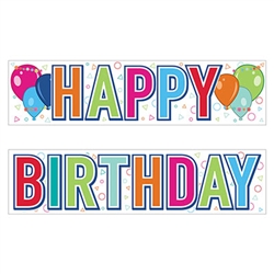 Here's your chance to send birthday wishes in a BIG way!  This All Weather Jumbo Happy Birthday Yard Sign Set is sure to grab attention in your neighborhood!  Package includes two colorful letter boards and metal mounting hardware for secure, easy set up.