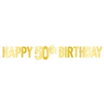 Foil Happy "50th" Birthday Streamer