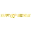 Foil Happy "60th" Birthday Streamer