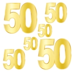 Foil "50" Birthday Cutouts