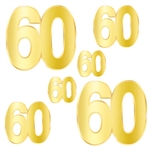 Foil "60" Birthday Cutouts