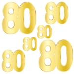 Foil "80" Birthday Cutouts