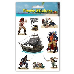 Pirate Stickers (4 sheets/pkg)