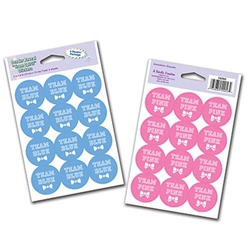 Gender Reveal Team Blue/Team Pink Stickers