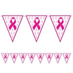 Pink Ribbon Pennant Banner