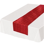 Looking for a classy, subtle and colorful way to add a splash of color to your table settings?  This Sequined Table Runner - Red will add the touch of fun and excitement you're party deserves.  Each runner is 11.25 inches wide by 6.25 feet long.