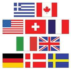 Mini International Flag Cutouts (10/pkg)
