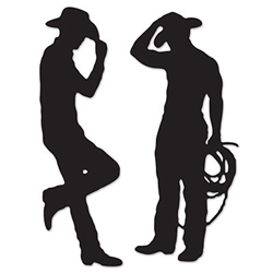 Cowboy Silhouette Cutouts (2 Per Package)