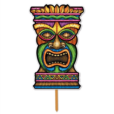 3-D Plastic Tiki Yard Sign (1/pkg)