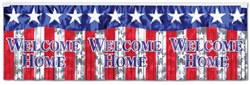 Metallic Welcome Home Fringe Banner