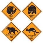 Outback Road Sign Cutouts (4/pkg)