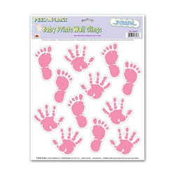 Pink Baby Prints Peel N Place (12/sheet)