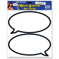 Word Balloon Peel N Place (2/sheet)