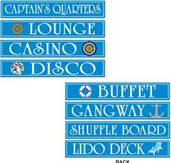 Cruise Ship Sign Cutouts