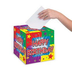 Happy Birthday Card Box, 9 inch
