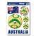 Australia Soccer Peel 'N Place (6/Sheet)