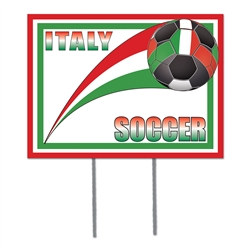 Italy Soccer Plastic Yard Sign