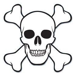 Skull and Crossbones Cutout