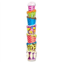 Jointed Happy Birthday Cake Pull-Down Cutout