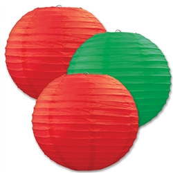 Christmas Paper Lanterns (3/Pkg)