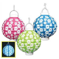 Light-Up Hibiscus Paper Lanterns