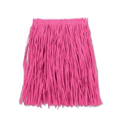 Pink Adult Mini Paper Raffia Hula Skirt