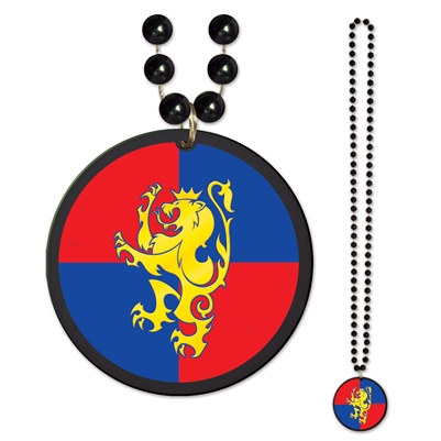 Beads with Medieval Crest Medallion (1 Per Package)