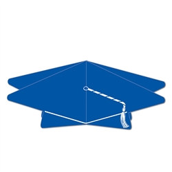 Blue 3-D Graduation Cap Centerpiece