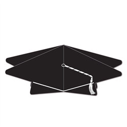 Black 3-D Graduation Cap Centerpiece