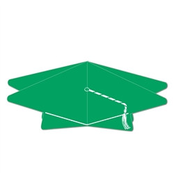 Green 3-D Graduation Cap Centerpiece