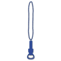 Blue Beads with Blue Bottle Opener (1/pkg)