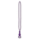 Purple Beads with Purple Bottle Opener (1/pkg)