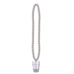 Silver Beads with Graduation Class Medallion (1/pkg)